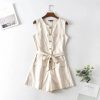 Button Up Casual Cotton RomperDressesmainimage3Foridol-Sleeveless-Wide-Leg-Rompers-Playsuits-Button-Up-Casual-Cotton-Summer-Beach-Rompers-Overalls-2021-New