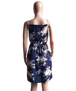 Spaghetti Strap A-line Mini DressDressesmainimage3Women-Dresses-Summer-2020-Sexy-V-Neck-Floral-New-Women-Flower-Print-Faux-Pearl-Braided-Rope