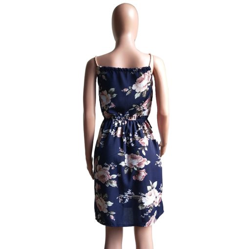 Spaghetti Strap A-line Mini DressDressesmainimage3Women-Dresses-Summer-2020-Sexy-V-Neck-Floral-New-Women-Flower-Print-Faux-Pearl-Braided-Rope