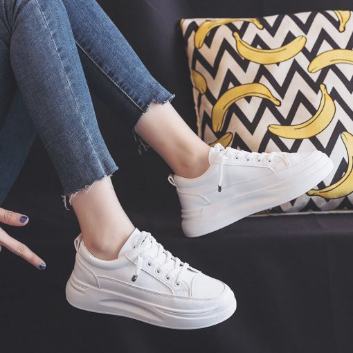Women’s Vulcanized White SneakersShoesmainimage3Women-Sneakers-Fashion-Shoes-Spring-Trend-Casual-Flats-Sneakers-Female-New-Fashion-Comfort-White-Vulcanized-Platform