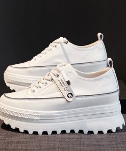 Women’s Genuine Leather Breathable SneakersFlatsmainimage4Fujin-5-5cm-Genuine-Leather-Platform-Wedge-Shoes-Chunky-Sneaker-White-Casual-Shoes-Comfortable-Breathable-Spring