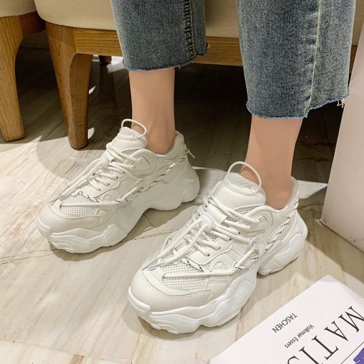 Women’s Thick Heel Wedge SneakerShoesmainimage5Women-Platform-Sneakers-Brand-Light-Woman-Fashion-Sneaker-Leisure-Shoes-Spring-Zapatos-Mujer-Thick-Bottom-Flats