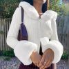Ribbed Knitted Cardigan SweaterTopssweater-s