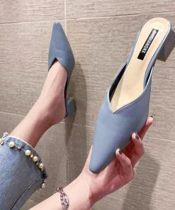 Pointed Toe Sandals-MulesSandalsvariantimage22022-Women-s-Pumps-New-Arrivals-Slip-On-Low-Heels-Pointed-Toe-Sewing-Design-Fashion-Slingbacks