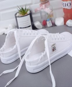 New Canvas Trendy Lace Up SneakersShoesvariantimage2New-2019-Spring-Summer-Women-Canvas-Shoes-flat-sneakers-women-casual-shoes-low-upper-lace-up