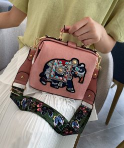 Vintage Embroidery Elephant Leather BagHandbagsvariantimage2Vintage-Embroidery-Elephant-Bag-Bags-Wide-Butterfly-Strap-PU-Leather-Women-Shoulder-Crossbody-Bag-Tote-Women