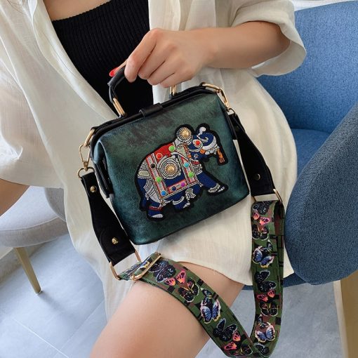 Vintage Embroidery Elephant Leather BagHandbagsvariantimage3Vintage-Embroidery-Elephant-Bag-Bags-Wide-Butterfly-Strap-PU-Leather-Women-Shoulder-Crossbody-Bag-Tote-Women
