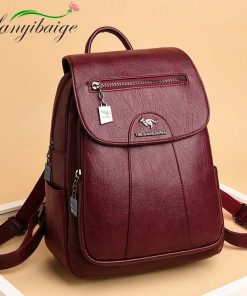 Women’s Soft Leather BackpacksHandbags5-Color-Women-Soft-Leather-Backp