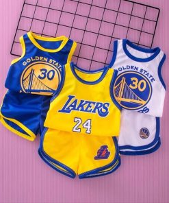 2 pcs Baby Kids Basketball Fashion SetsKidsBoys-Sports-Basketball-Clothes-S-1