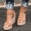 Comfortable Wedge High Heel Gladiator SandalsSandalsComemore-Ladies-Shoes-Platform-S-1