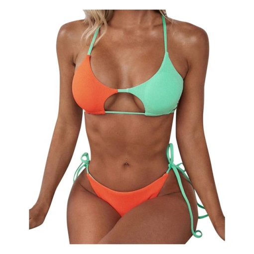 2 Piece High Cut Bikini SetSwimwearsContrast-Swimsuit-2021-New-Bikin-1
