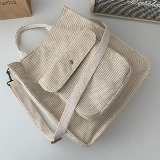 Women’s Casual HandbagsHandbagsCorduroy-Shoulder-Bag-Women-Vint-2