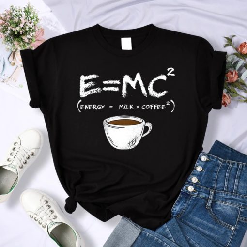 Energy=Milk+Coffee Cotton Shirts-TeesTopsEnergy-milk-coffee-Harajuku-T-Sh-1