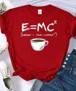 Energy=Milk+Coffee Cotton Shirts-TeesTopsEnergy-milk-coffee-Harajuku-T-Sh