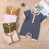 Baby Boy Cotton RompersKidsFashion-Solid-Color-Baby-romper