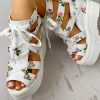 Thick Sole Casual SandalsSandalsINS-Hot-Print-Leisure-Wedges-Wom