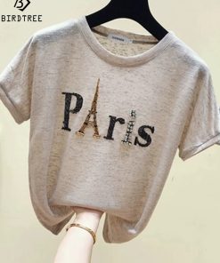 Paris Eiffel Tower Beaded ShirtsTopsIns-Short-Sleeve-Paris-Eiffel-To-3
