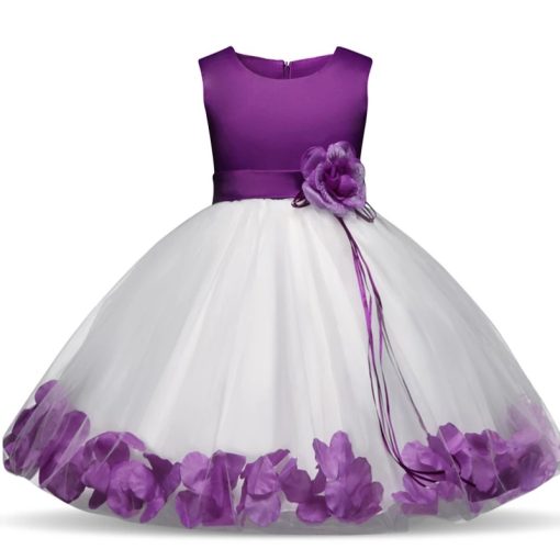 Elegant Floral Ribbon Baby Girl DressKidsKids-Flowers-Ribbons-Dresses-for-1