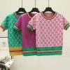 Women’s Knitted Casual ShirtsTopsSummer-New-T-hin-Knit-Sweater-Eur