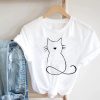 Women’s Cute Cat Pet Print T Shirt- TeesTopsWomen-Printing-Cat-Pet-Funny-Ani-1