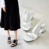 Open Toe Modern Roma Sandals Med Trick HeelsSandalsWomen-Sandals-Shoes-52022-Summer