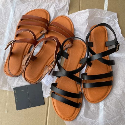 New Flat Open Toe Breathable Non-Slip Gladiator SandalsSandalsWomen-s-Sandals-New-Flat-with-Op