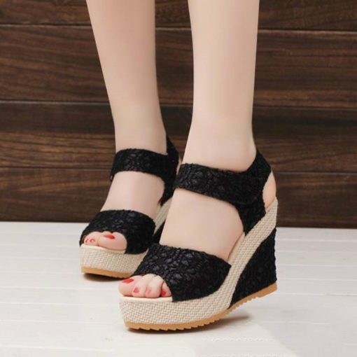 Open Toe Fish Mouth Trendy SandalsSandalsmainimage02021-New-Fashion-Wedge-Sandals-Women-Summer-Open-Toe-Fish-Head-Sandals-Fashion-Platform-High-Heels