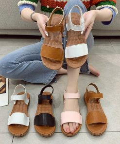 Women’s Luxury Fashion Trendy Gladiator SandalsSandalsmainimage0Beach-Sandal-Woman-Luxury-Suit-Female-Beige-Shoes-Lady-2022-Clear-Heels-Soft-Comfort-Black-Gladiator