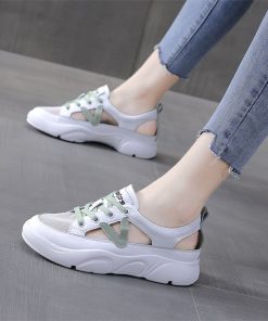 Women’s Mesh Casual Platform SneakersFlatsmainimage0Comfortable-2022-Summer-Sandals-Women-Mesh-Casual-Platform-Trainers-Sneakers-Shoes-Flat-Heels-Round-Head-Female