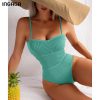 Sexy Ribbed One Piece SwimsuitsSwimwearsmainimage0INGAGA-Sexy-Ribbed-One-Piece-Swimsuit-Solid-Swimwear-Women-2022-Cut-Out-Monokini-High-Cut-Swimming