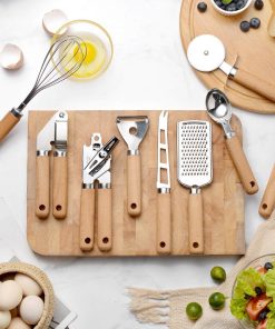 Wooden Handle Stainless Steel Multifunctional Kitchen Accessories SetGadgetsmainimage0Kitchen-Tool-Wooden-Handle-Stainless-Steel-Multifunctional-Kitchen-Accessories-Set-Simple-Modern-Style-Home-Baking-Supplies