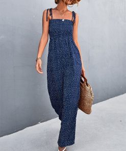 Summer Polka Dot Print JumpsuitsDressesmainimage0Summer-Polka-Dot-Print-Jumpsuit-Women-Elegant-Wide-Leg-Jumpsuits-Long-Rompers-Sleeveless-Backless-Sexy-Outfits