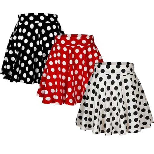 Sexy Polka Dot Mini SkirtsBottomsmainimage0Women-Ladies-Mini-Girl-Short-Skirts-Clothes-Clothings-Casual-Polka-Dot-Leisure-Print-Red-White-Black