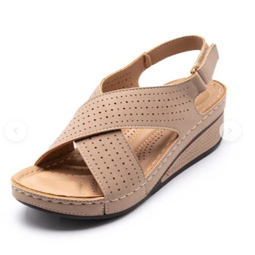 Women’s Casual Pu Leather Comfortable Retro SandalsSandalsmainimage1BRKWLYZ-Women-Sandals-New-Summer-Shoes-Woman-Ladies-Sewing-Hollow-Out-Wedges-Female-Casual-Pu-Leather