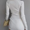Sexy Slit Mini DressDressesmainimage1Elegant-White-Sweater-Dress-Women-V-Neck-Long-Sleeve-Knitted-Bodycon-Dress-Sexy-Slit-Mini-Dress