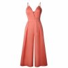 Backless Cotton JumpsuitDressesmainimage1Spring-and-Summer-Fashion-Straps-Sexy-V-neck-Open-Back-Bow-Loose-One-piece-Trousers-Sexy