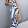 Elegant Strapless Long JumpsuitsDressesmainimage1Summer-Elegant-Strapless-Jumpsuit-Long-Women-Fashion-Black-Striped-Overalls-Wide-Leg-Rompers-Backless-Sexy-Outfits
