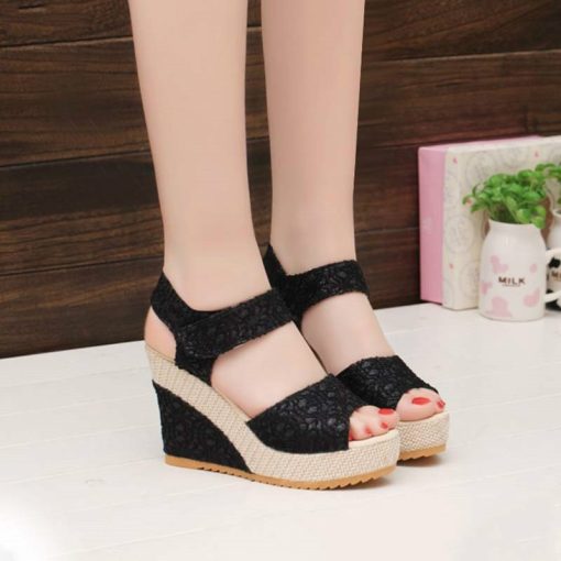 Open Toe Fish Mouth Trendy SandalsSandalsmainimage22021-New-Fashion-Wedge-Sandals-Women-Summer-Open-Toe-Fish-Head-Sandals-Fashion-Platform-High-Heels
