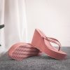 Thick Sole Beach SlippersSandalsmainimage22022-High-heeled-Shoes-Lady-House-Slippers-Platform-Slides-Low-on-A-Wedge-Rubber-Flip-Flops