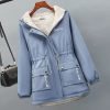 Hot Sale Women’s CoatTopsmainimage22022-New-Women-Jackets-Zipper-Pockets-Casual-Long-Sleeves-Coats-Winter-Hooded-Jacket-Windbreaker-Female-Basic