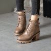 Women’s High Heel Lace Up Ankle BootsBootsmainimage2Boots-Women-2021-Winter-Shoes-Woman-High-Heel-Lace-Up-Ankle-Boots-Buckle-Platform-Artificial-Leather