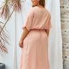 Plus Size Dress Wrap Casual DressDressesmainimage2WYWMY-Pink-Plus-Size-Dress-Fashion-Waistband-Wrap-Casual-Dresses-Elegant-Office-Women-2021-Summer-Beach