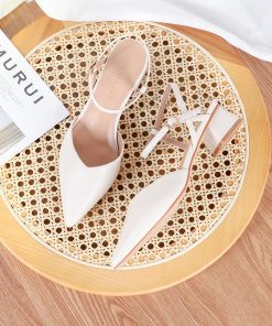 Pointed Toe Ankle Strap Square High Heel SandalsSandalsmainimage32022-New-Shoes-Women-Heels-Female-Pointed-Toe-Ankle-Strap-Square-High-Heel-Leather-Shoes-Ladies