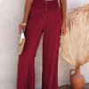 Elegant Wide Leg Straight PantsBottomsmainimage3Female-Elegant-Wide-Leg-Straight-Pant-2022-Spring-Buttoned-High-Waist-Loose-Trousers-Women-Chic-Solid