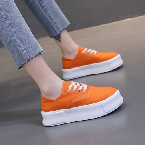 Women’s Trendy Thick Sole SneakersFlatsmainimage3Shoes-Female-Footwear-Clogs-Platform-Espadrilles-For-Women-Slip-on-Low-Heels-New-Dress-Creepers-Summer