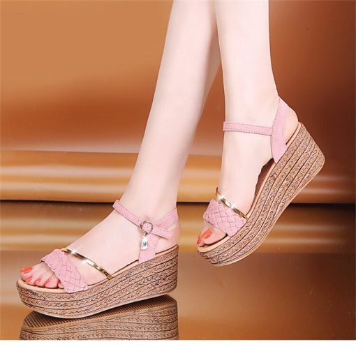 Bohemian Style Gladiator SandalsSandalsmainimage4High-Heels-Women-Summer-Shoes-Wedges-Bohemian-Women-Sandals-Flat-Platforms-Diamond-Beach-Sandles-Open-Toe-1
