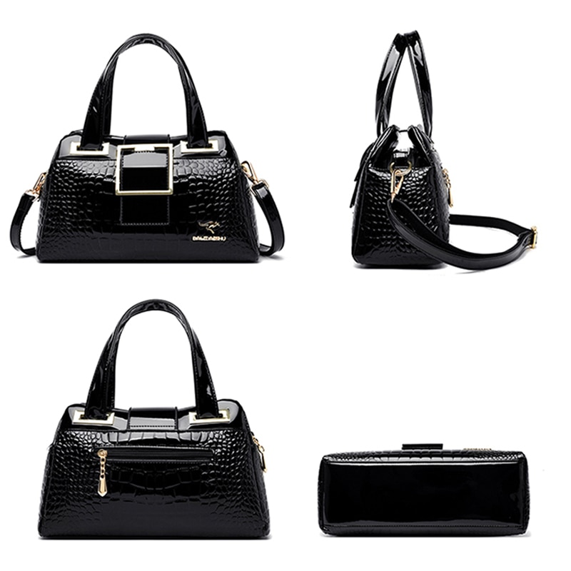 Patent Leather Luxury Messenger Handbags – Miggon