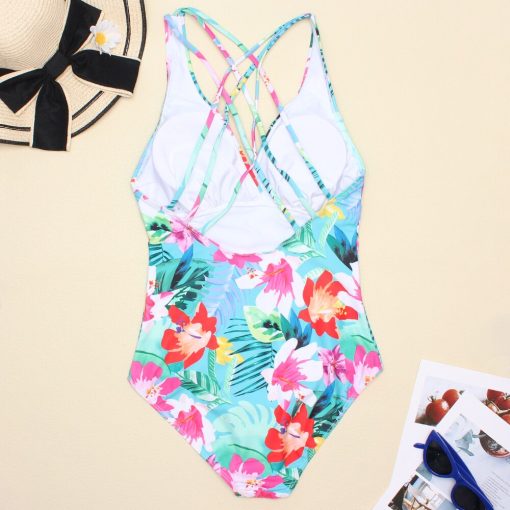 Women’s Printed One Piece SwimwearsSwimwearsmainimage4Women-Printed-One-Piece-Swimwear-Sexy-Backless-Swimsuit-V-Neck-Summer-Beach-Wear-Slimming-Bathing-Suit