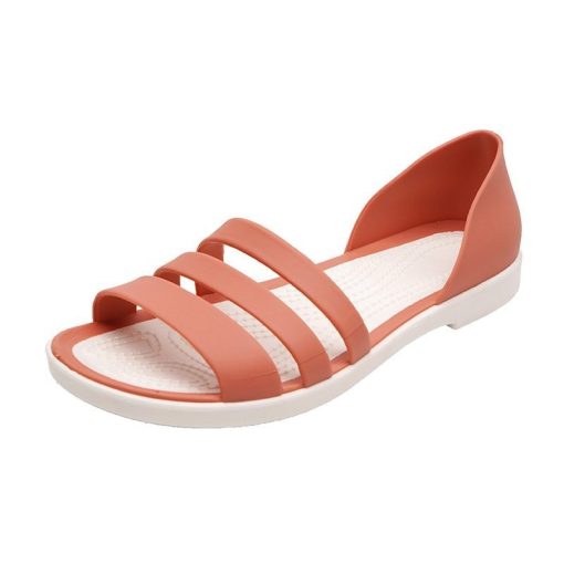 Candy Color Anti-Slip Comfortable Flat SlippersSandalsmainimage4Women-Summer-Flat-Sandals-2020-Open-Toed-Slides-Slippers-Candy-Color-Casual-Beach-Outdoot-Female-Ladies