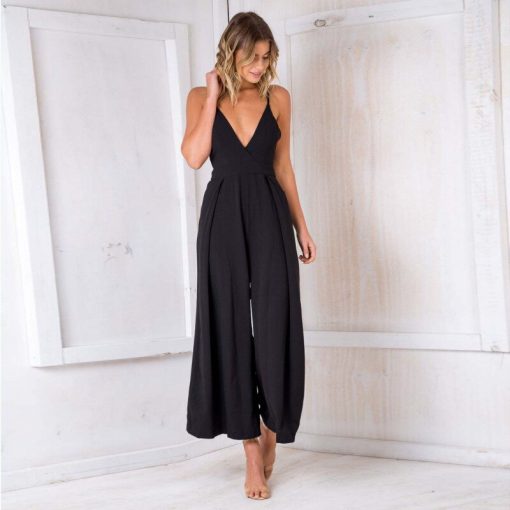 Plus Size Wide Leg JumpsuitsDressesmainimage4rompers-womens-jumpsuit-plus-size-summer-sexy-overalls-for-women-off-shoulder-casual-one-piece-Wide